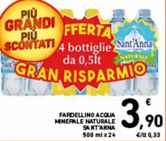 Spazio Conad Sant'Anna Fardellino Acqua Minerale Naturale 500 ml x 24 offerta