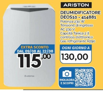 Orizzonte Ariston Deumidificatore offerta
