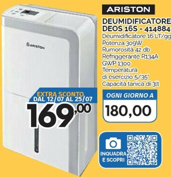 Orizzonte Ariston Deumidificatore offerta