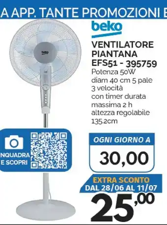 Orizzonte Beko Ventilatore offerta