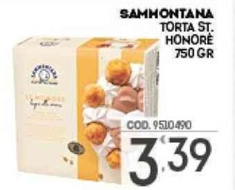 Eurocash Sammontana Torta St. Honore 750 gr offerta