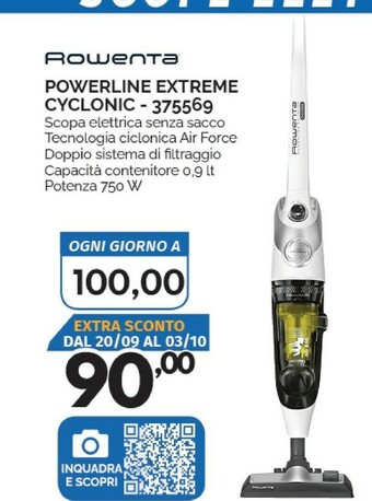 Orizzonte Rowenta Scopa elettrica offerta