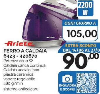 Orizzonte Ariete Ferro da stiro con caldaia offerta