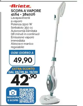 Orizzonte Ariete Scopa a vapore offerta