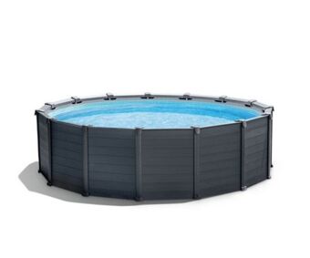 Intex piscina graphite rotonda cm 478x124h + filtro a sabbia