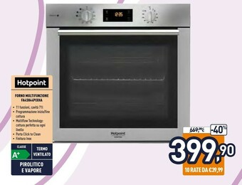 Unieuro Hotpoint FA4S 844 P IX HA Forno Elettrico 71 L Acciaio Inossidabile A+ offerta