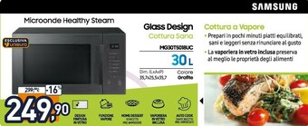 Unieuro Samsung MG30T5018UC/ET Forno A Microonde Superficie Piana Microonde Combinato 30 L 1400 W Grafite offerta