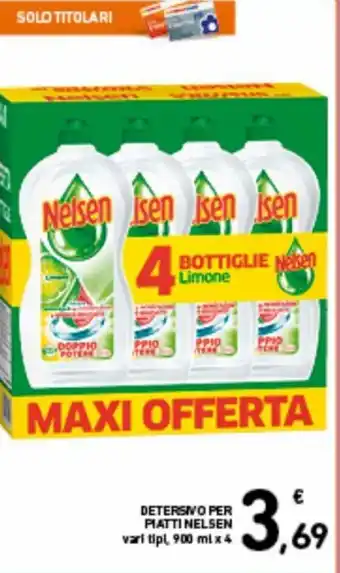 Spazio Conad Nelsen Detersivo per piatti 900 ml x 4 offerta