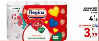 Spazio Conad Regina Di Cuori Asciugatutto 6 rotoli offerta