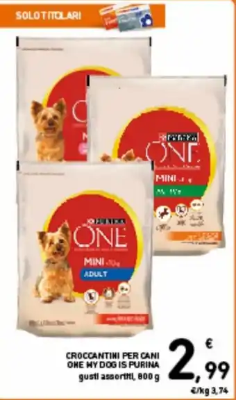 Purina One My Dog Is Croccantini per cani 800 g