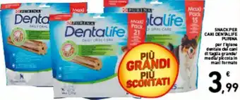 Spazio Conad Purina Snack per cani dentalife offerta