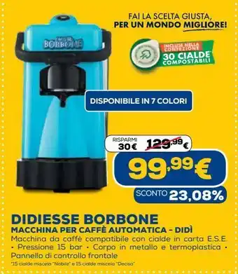 Euronics Didiesse borbone macchina per caffe automatica - didi offerta