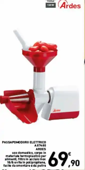 Spazio Conad Ardes Passapomodoro Elettrico AR7480 offerta