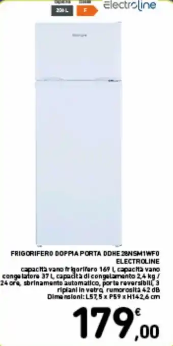 Spazio Conad Electroline Frigorifero Doppia porta DDHE 28NSM1WF0 L57,5 x P59 x H142,6 cm offerta
