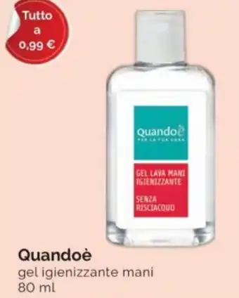 Quandoè gel igienizzante mani 80 ml