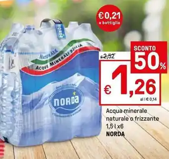Iper La Grande Norda Acqua minerale naturale o frizzante 1,5 l x6 offerta