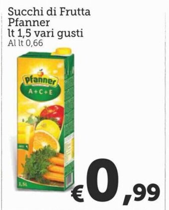 Succhi di Frutta Pfanner 1,5 lt vari gusti