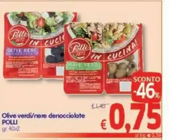 A&O Polli Olive Nere Denocciolate In Vaschetta 80 G(ml) offerta