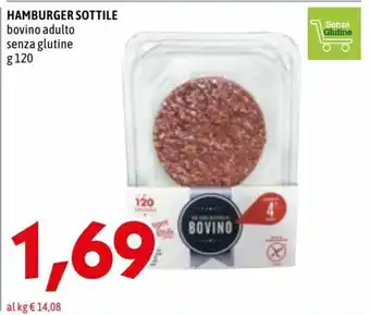 MEGA Hamburger Sottile bovino adulto senza glutine g 120 offerta