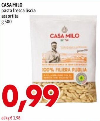 MEGA Casa Milo pasta fresca liscia assortita g 500 offerta