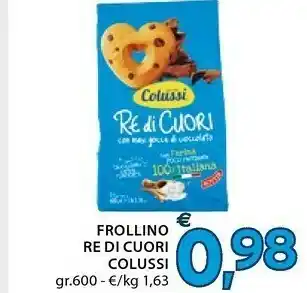 Mercatò Colussi Frollino Re Di Cuori Gr600 offerta