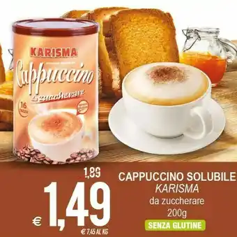 MD Discount Karisma Cappuccino Solubile Da Zuccherare Senza Glutine offerta