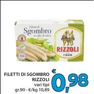 Mercatò Rizzoli Filetti Di Sgombro Piccanti 90 G(ml) offerta