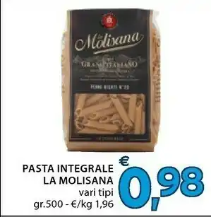 Mercatò La Molisana Pasta Integrale Vari Tipi Gr500 offerta