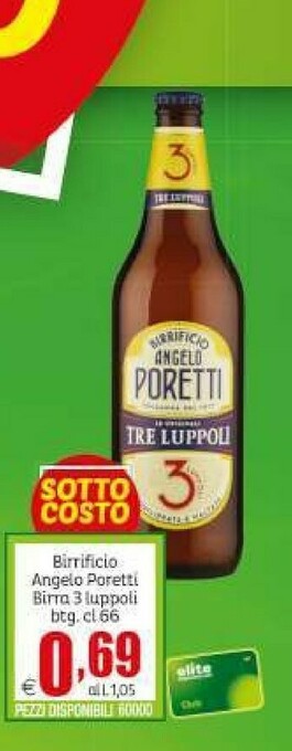 Elite Angelo poretti Birra offerta