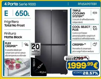 Euronics 4 porte serie 9000 offerta