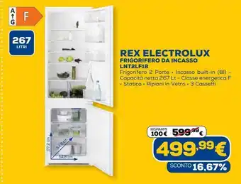 Euronics Rex electrolux frigorifero da incasso lnt2lf18 offerta
