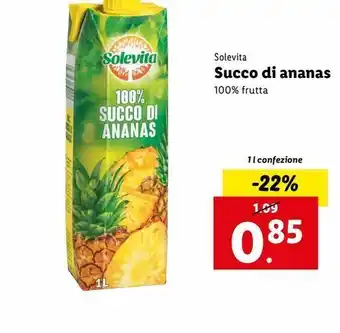 Lidl Succo di ananas offerta