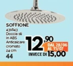 Orizzonte Soffione doccia offerta