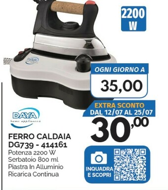 Orizzonte Daya Ferro da stiro con caldaia offerta