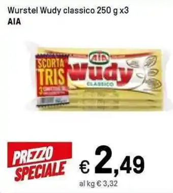 Iper La Grande Aia Wudy Würstel classico 250 g x3 offerta