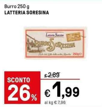 Iper La Grande Latteria Soresina Burro 250 g offerta