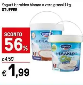 Iper La Grande Stuffer Yogurt Herakles bianco o zero grassi 1 kg offerta