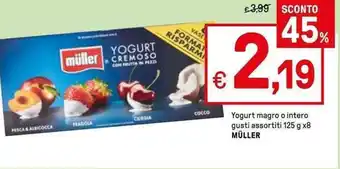 Iper La Grande Müller Yogurt magro o intero gusti assortiti 125 g x8 offerta