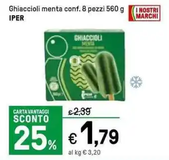 Iper Ghiaccioli menta conf. 8 pezzi 560 g