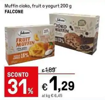 Falcone Muffin cioko, fruit o yogurt 200 g