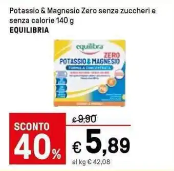 Iper La Grande equilibra Potassio & Magnesio Zero senza zuccheri e senza calorie 140 g offerta