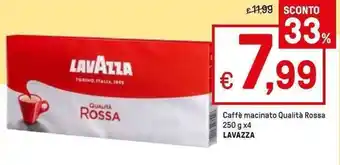 Iper La Grande Lavazza Caffè Macinato Qualità Rossa 250 g x4 offerta
