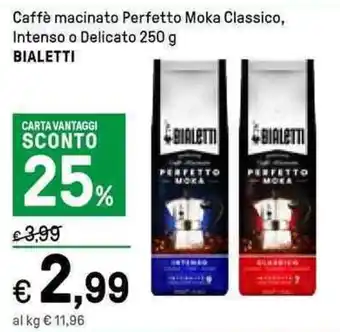 Iper La Grande Bialetti Caffè macinato Perfetto Moka Classico, Intenso o Delicato 250 g offerta