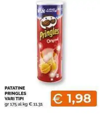 Mercatò Local Pringles Patatine vari tipi gr 175 offerta