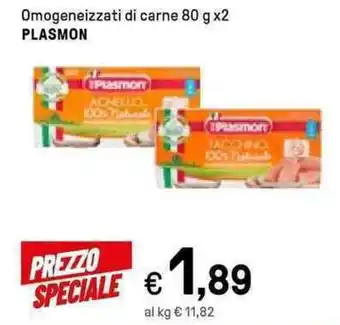 Iper La Grande Plasmon Omogeneizzati di carne 80 g x2 offerta