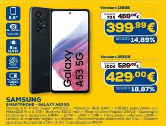 Euronics Samsung smartphone — galaxy a53 5g versione 128gb offerta