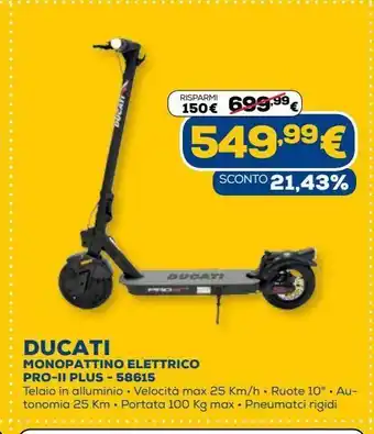 Euronics Ducati monopattino elettrico pro-ii plus - 58615 offerta