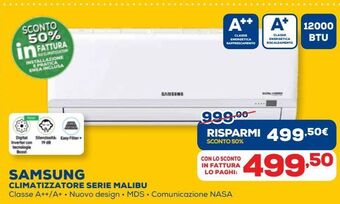 Euronics Samsung climatizzatore serie malibu offerta