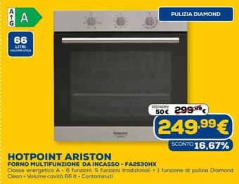 Euronics Hotpoint ariston forno multifunzione da incasso - fa2530hx offerta