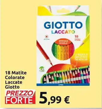 18 matite colorate laccate giotto